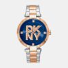 DK1L041M0095_Front Essential Logo Women Quartz Blue Dial Analog Stainless Steel Watch DK1L041M0095