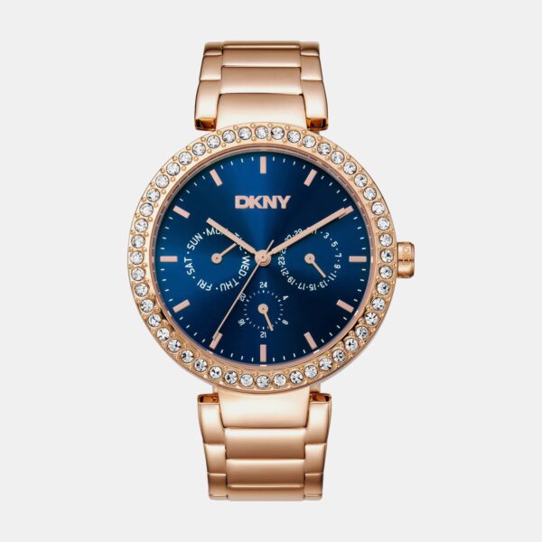 Downtown Glitz Women Quartz Blue Dial Multi-Function Stainless Steel Watch DK1L044M0065
