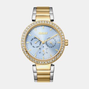 Downtown Glitz Women Quartz Light Blue Dial Multi-Function Stainless Steel Watch DK1L044M0085