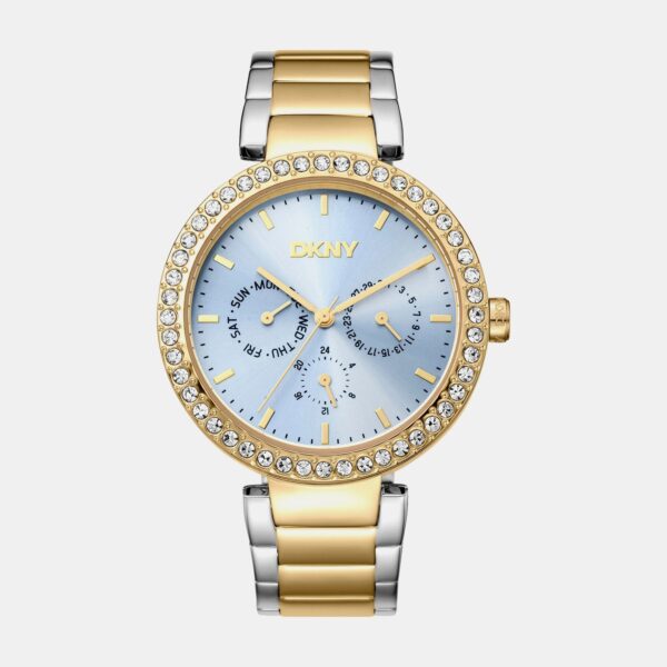 Downtown Glitz Women Quartz Light Blue Dial Multi-Function Stainless Steel Watch DK1L044M0085