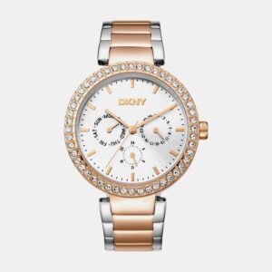 Downtown Glitz Women Quartz Silver Dial Multi-Function Stainless Steel Watch DK1L044M0095