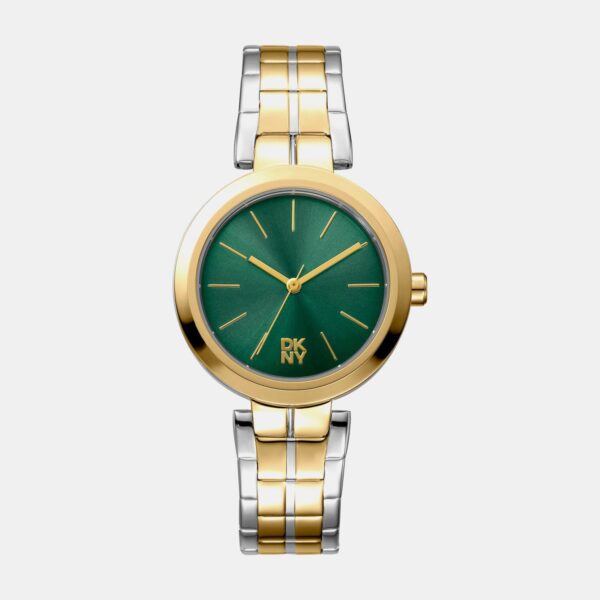 Downtown Midi Women Quartz Green Dial Analog Stainless Steel Watch DK1L045M0075