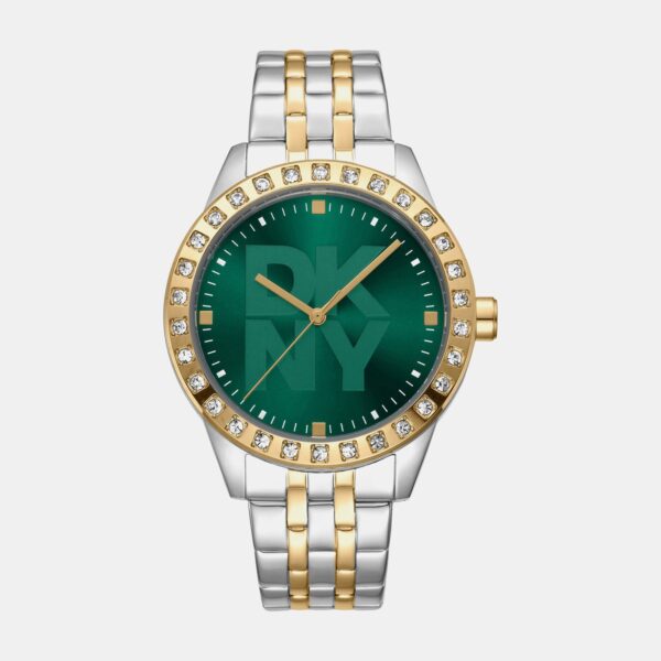 Parsons Glitz Women Quartz Green Dial Analog Stainless Steel Watch DK1L059M0075