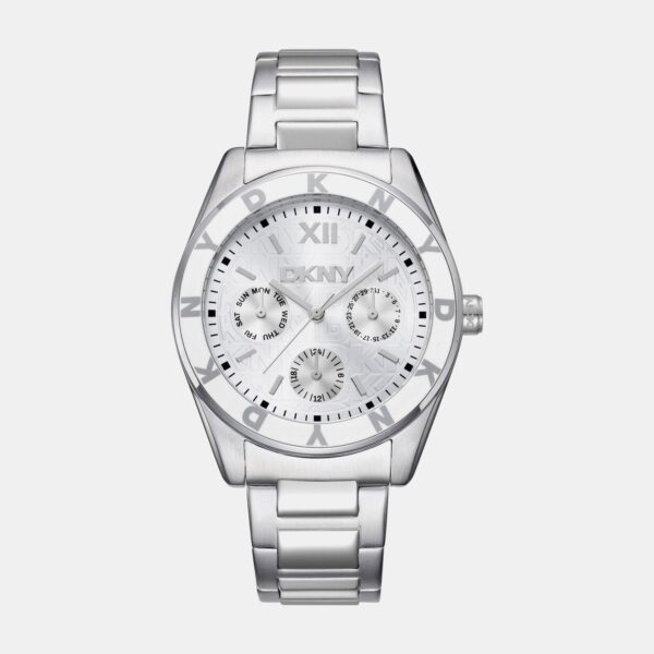 DK1L073M0015_Front Chambers Multi Sport Women Quartz Silver Dial Multi-Function Stainless Steel Watch DK1L073M0015