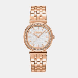 Evening Women Quartz Silver Dial Analog Stainless Steel Watch DK1L083M0075