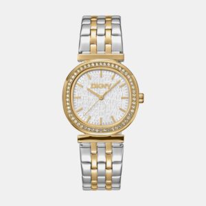 Evening Women Quartz Silver Dial Analog Stainless Steel Watch DK1L083M0085