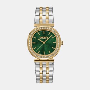 DK1L083M0095_Front Evening Women Quartz Green Dial Analog Stainless Steel Watch DK1L083M0095