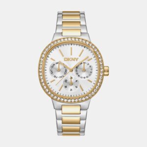 DK1L084M0085_Front Evening Women Quartz Silver Dial Multi-Function Stainless Steel Watch DK1L084M0085