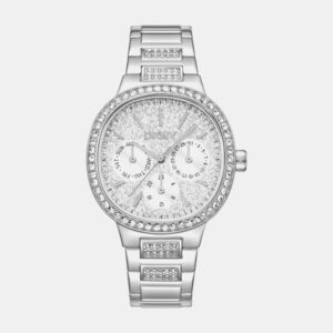 DK1L084M0215_Front Evening Women Quartz Silver Dial Multi-Function Stainless Steel Watch DK1L084M0215