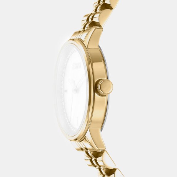 DK1L086M0055_Side Everyday Women Quartz White Mother Of Pearl Dial Analog Stainless Steel Watch DK1L086M0055