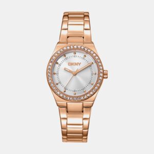 Evening Women Quartz Silver Dial Analog Stainless Steel Watch DK1L100M0075