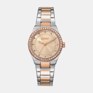 Evening Women Quartz Rose Gold Dial Analog Stainless Steel Watch DK1L100M0105