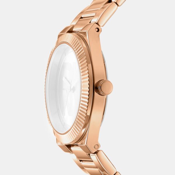 Logo Women Quartz Rose Gold Dial Analog Stainless Steel Watch DK1L102M0045