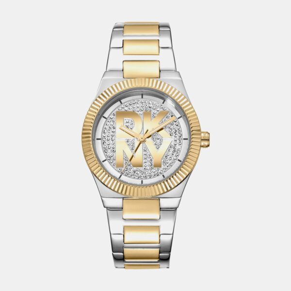 DK1L102M0245_Front Logo Women Quartz Silver Dial Analog Stainless Steel Watch DK1L102M0245