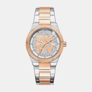 DK1L102M0255_Front Logo Women Quartz Silver Dial Analog Stainless Steel Watch DK1L102M0255