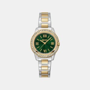 DK1L105M0095 Evening Women Quartz Dark Green Dial Analog Stainless Steel Watch DK1L105M0095