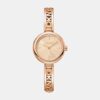 DK1L115M0055_Front Logo Women Quartz Rose Gold Dial Analog Stainless Steel Watch DK1L115M0055