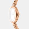 DK1L115M0055_Side Logo Women Quartz Rose Gold Dial Analog Stainless Steel Watch DK1L115M0055