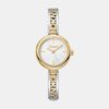 Logo Women Quartz Silver Dial Analog Stainless Steel Watch DK1L115M0065