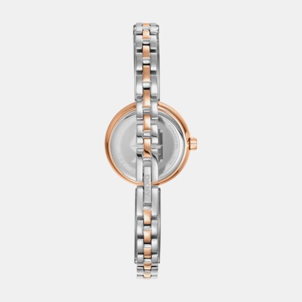 Logo Women Quartz Silver Dial Analog Stainless Steel Watch DK1L115M0075