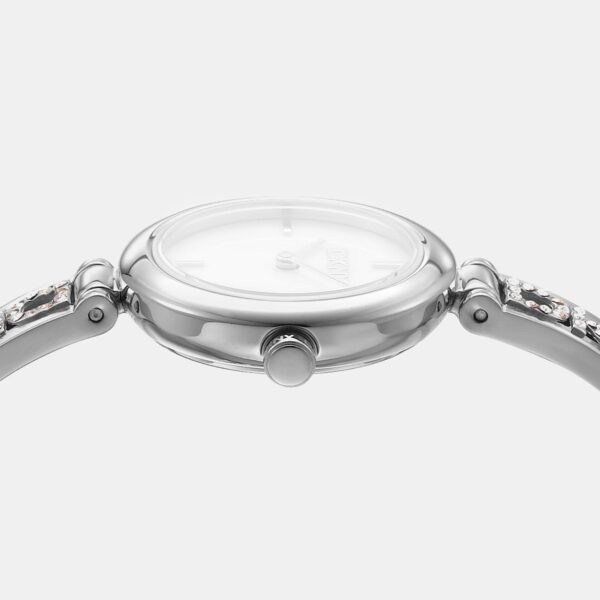 Logo Women Quartz White Mother Of Pearl Dial Analog Stainless Steel Watch DK1L115M0215