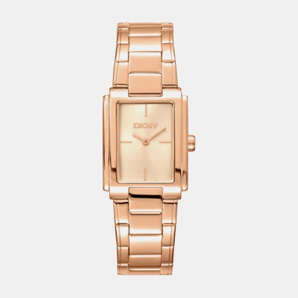 DK1L121M0075_Front Everyday Women Quartz Rose Gold Dial Analog Stainless Steel Watch DK1L121M0075