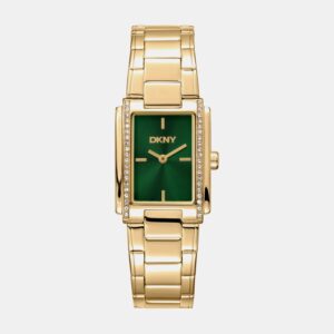 Evening Women Quartz Green Dial Analog Stainless Steel Watch DK1L122M0055
