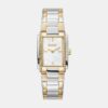 Evening Women Quartz White Mother Of Pearl Dial Analog Stainless Steel Watch DK1L122M0075