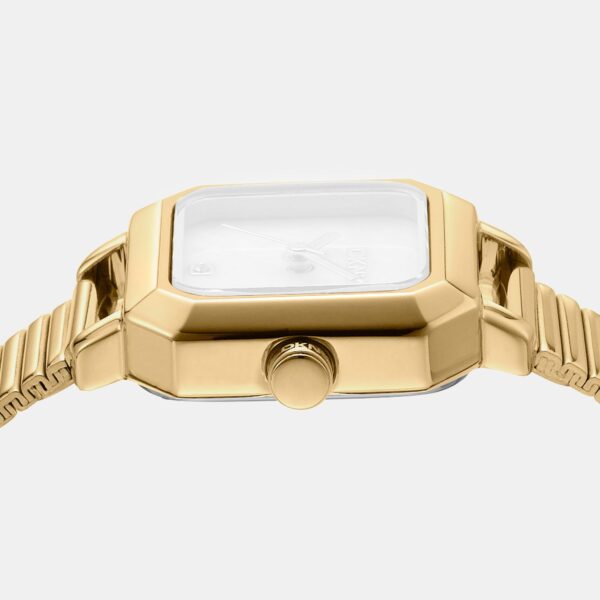 DK1L123M0035_Side Everyday Women Quartz White Mother Of Pearl Dial Analog Stainless Steel Watch DK1L123M0035