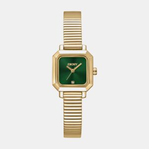 DK1L123M0045_Front Everyday Women Quartz Dark Green Dial Analog Stainless Steel Watch DK1L123M0045