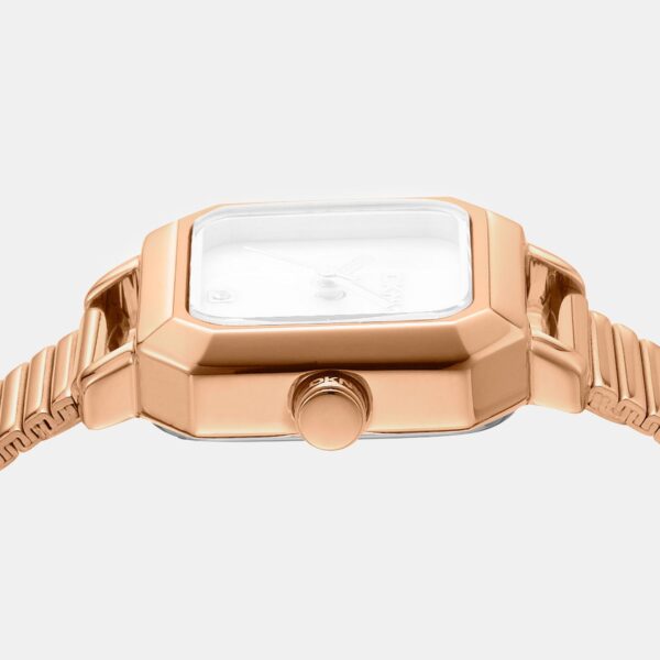 DK1L123M0055_Side Everyday Women Quartz White Mother Of Pearl Dial Analog Stainless Steel Watch DK1L123M0055