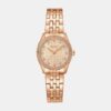 DK1L126M0065_Front Logo Women Quartz Rose Gold Dial Analog Stainless Steel Watch DK1L126M0065