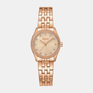 Logo Women Quartz Rose Gold Dial Analog Stainless Steel Watch DK1L126M0065