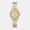 Logo Women Quartz Champagne Dial Analog Stainless Steel Watch DK1L126M0085
