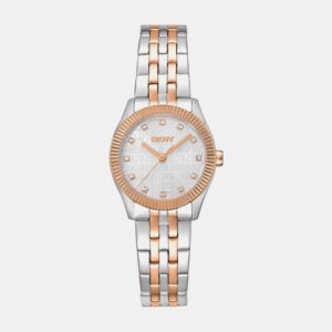 DK1L126M0105_Front Logo Women Quartz Silver Dial Analog Stainless Steel Watch DK1L126M0105