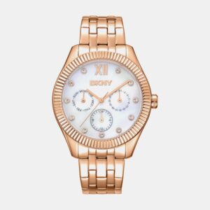 Everyday Women Quartz White Mother Of Pearl Dial Analog Stainless Steel Watch DK1L128M0075