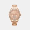 Evening Women Quartz Rose Gold Dial Multi-Function Stainless Steel Watch DK1L129M0065