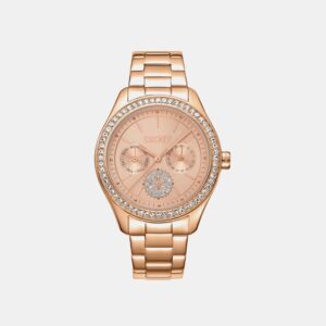 DK1L129M0065 Evening Women Quartz Rose Gold Dial Multi-Function Stainless Steel Watch DK1L129M0065