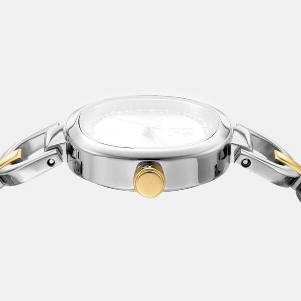 DK1L139M0065_Side Everyday Women Quartz Dark Green Dial Analog Stainless Steel Watch DK1L139M0065