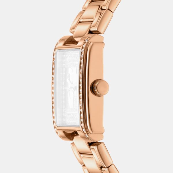 Logo Women Quartz Silver Dial Analog Stainless Steel Watch DK1L140M0035