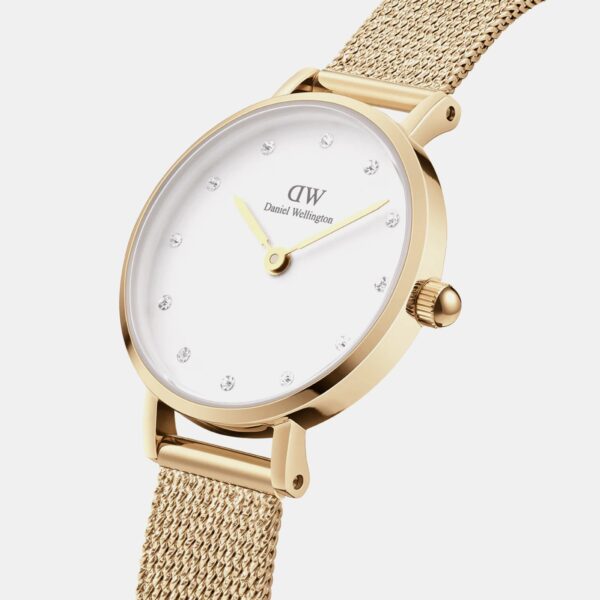 Petite Women Quartz White Dial Analog Mesh Watch DW00100604K