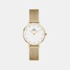 Petite Women Quartz White Dial Analog Mesh Watch DW00100604K