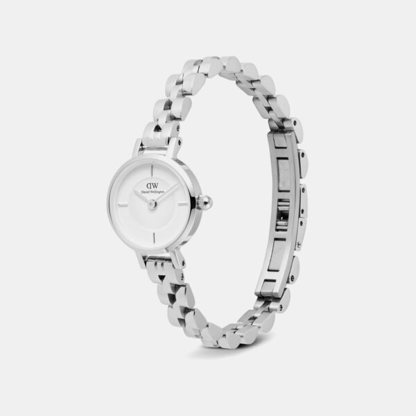 Petite Mini Arch 3 Link Women Quartz White Dial Analog Stainless Steel Watch DW00100853K