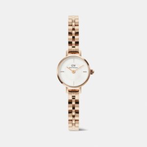 Petite Women Quartz White Dial Analog Stainless Steel Watch DW00100854K