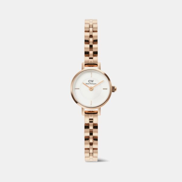 Petite Women Quartz White Dial Analog Stainless Steel Watch DW00100854K