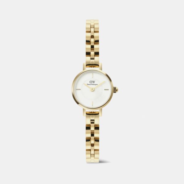 Petite Women Quartz White Dial Analog Stainless Steel Watch DW00100855K