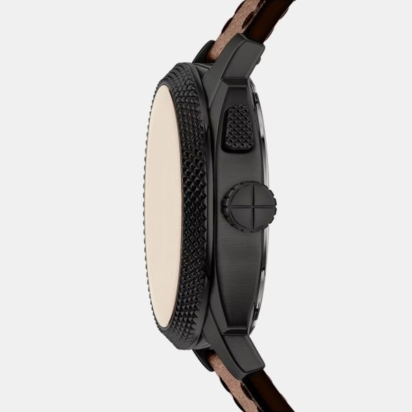 FS6165-2 Machine Big Tic Men Quartz Dual Tone Dial Analog-digital Leather Watch FS6165