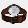 FS6165-4 Machine Big Tic Men Quartz Dual Tone Dial Analog-digital Leather Watch FS6165