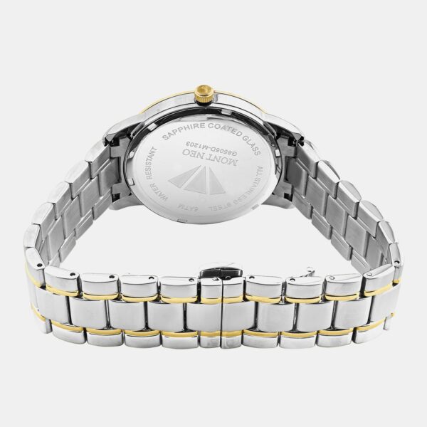 Men Quartz Silver Dial Analog Metal Watch G8505D-M1203