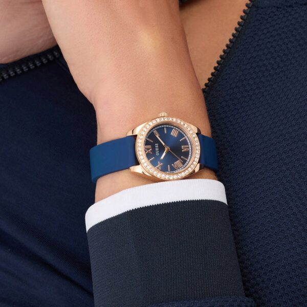 GW1000L4-5 Women Quartz Blue Dial Analog Silicone Watch GW1000L4